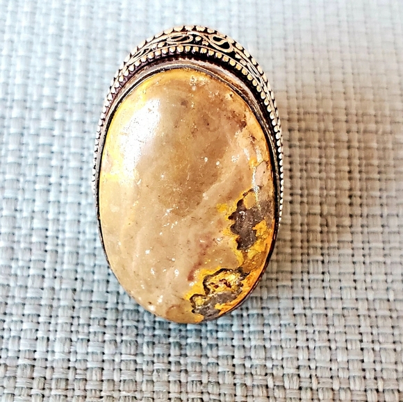 New Bumblebee Jasper 925 Silver Ring. - Picture 2 of 12